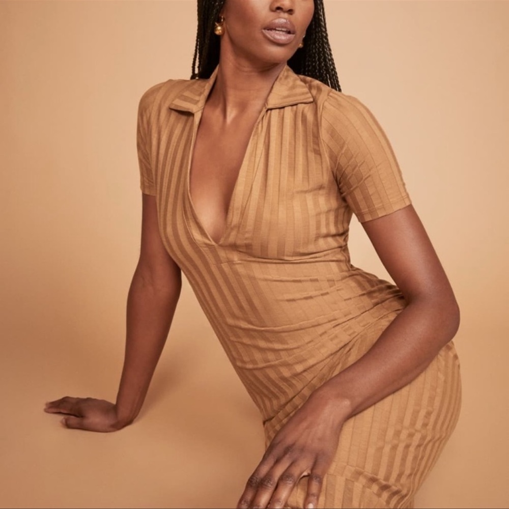 Reformation Lumi Dress. Ribbed.